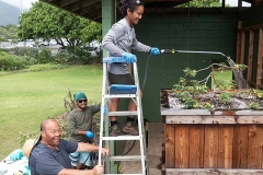 Watering in with Ikaika, Namea, and Emmely