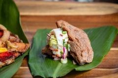 Lā ‘Ulu - ‘ulu kalo burger on ‘ulu naan bread