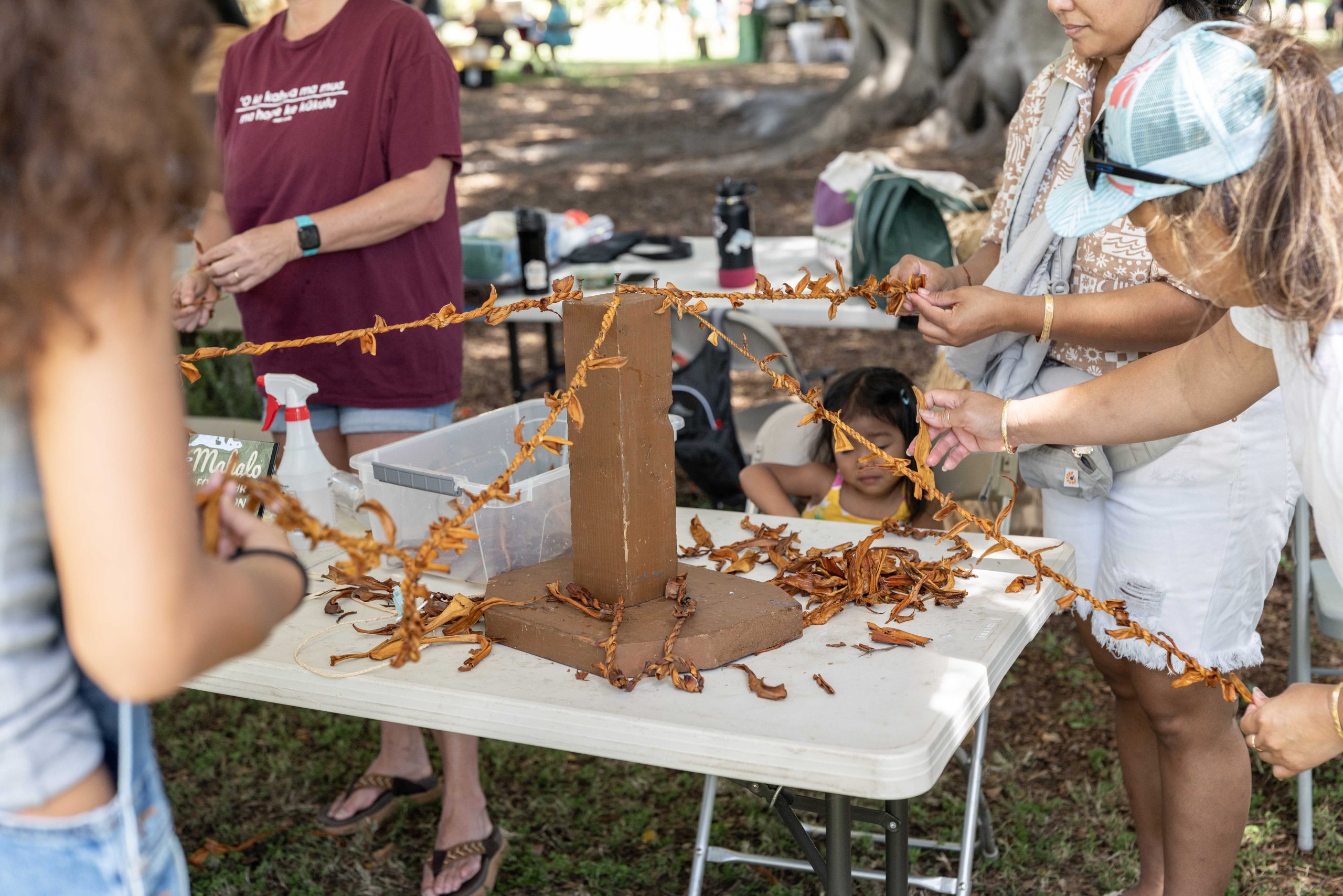 Lei making