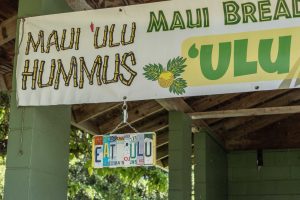 Maui Ulu Hummus sign