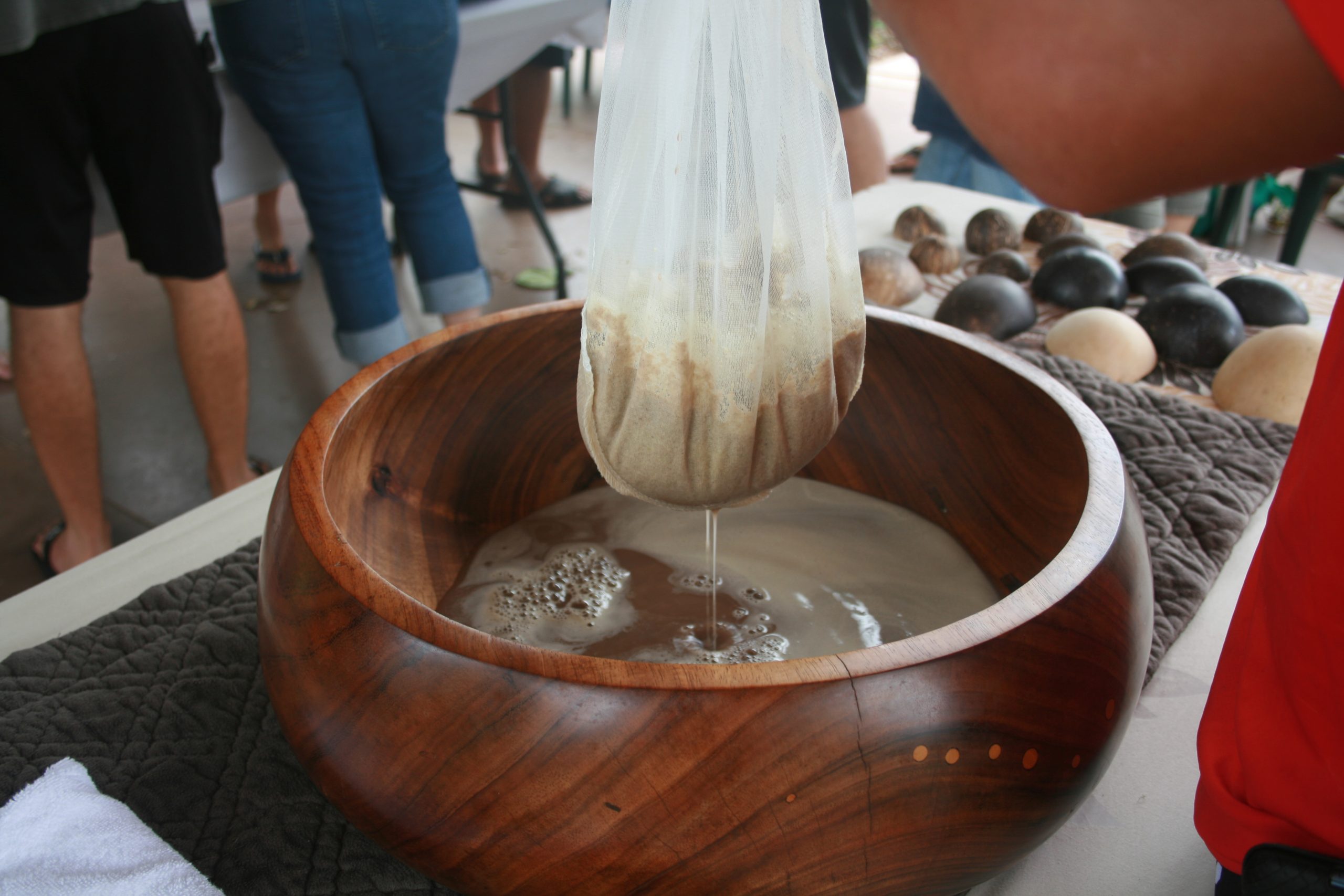 awa drink being made