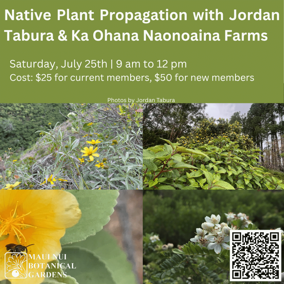 Flyer for plant propagation workshop